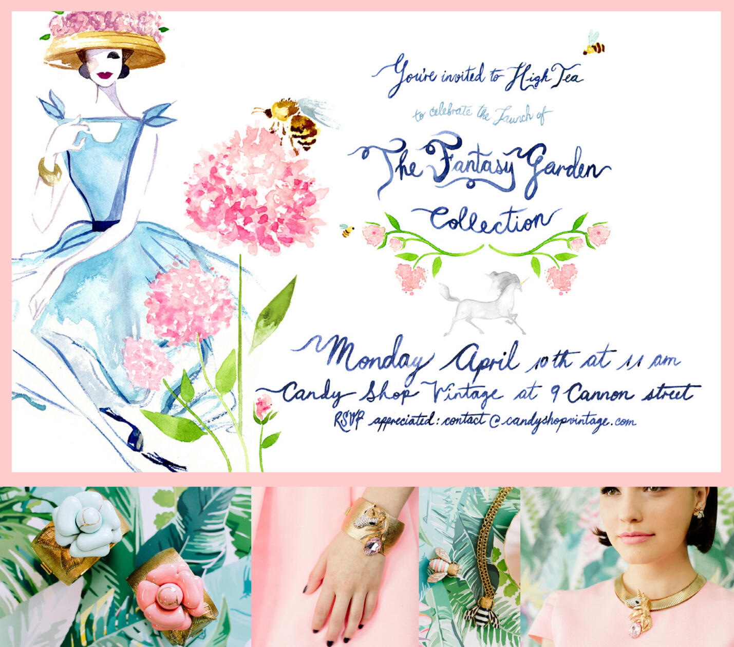 Candy Shop Vintage “High Tea” Invitation
