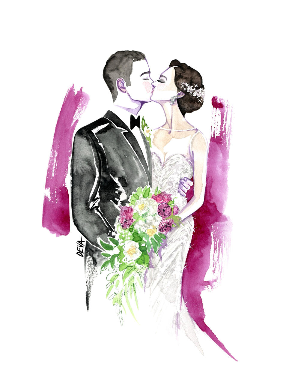 The beauty of watercolor for the most important day of your life